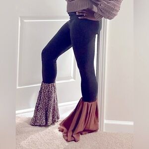 Upcycled The Morgan Factory Flared Pony Leggings Bell Bottoms